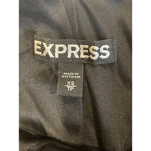 Express Women Velvet Burnout Deep V-Back Long Sleeve Dress Geometric Black SZ XS - Picture 8 of 10